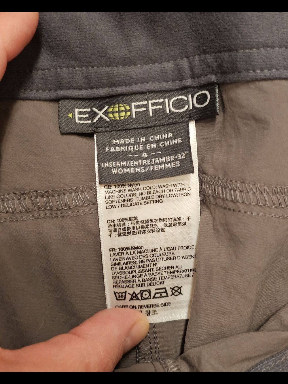 ExOfficio Women's Gray Hiking Pants - Size 4 - Like New! - Picture 2 of 3